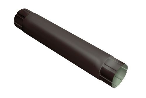 Труба круглая соединительная GL PE Matt 90 мм 1 м RAL 8017 шоколад — 1