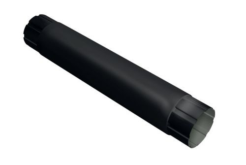 Труба круглая соединительная GL PE Matt 90 мм 1 м RAL 9005 черный — 1