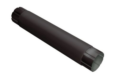 Труба круглая соединительная GL PE Matt 90 мм 1 м RR 32 темно-коричневый