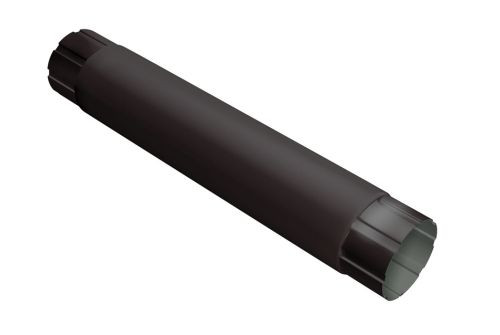 Труба круглая соединительная GL PE Matt 90 мм 1 м RR 32 темно-коричневый — 1