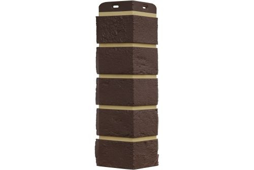 Угол Grand Line Состаренный кирпич Design Plus каштан с песочным швом — 1