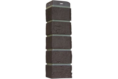 Угол Grand Line Состаренный кирпич Design шоколадный со швом RAL 7006 — 1