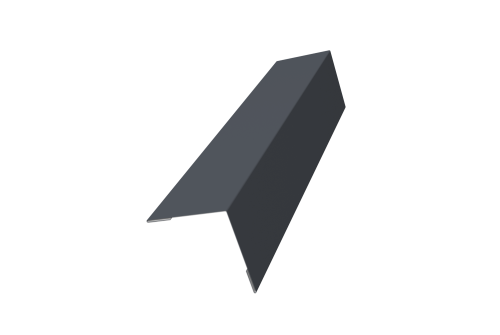 Угол внешний HAUBERK 0,45 PE с пленкой RAL 7024 мокрый асфальт (1,25) — 1