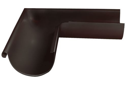 Угол желоба внешний GL PE Matt 90гр 125 мм RAL 8017 шоколад — 1