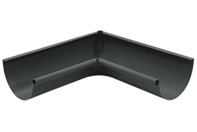 Угол желоба внутренний GL PE Matt 90 гр 125 мм RAL 7024 мокрый асфальт