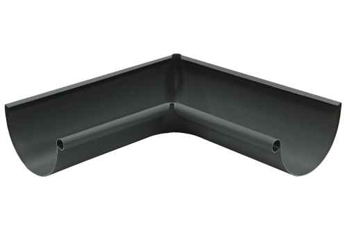 Угол желоба внутренний GL PE Matt 90 гр 125 мм RAL 7024 мокрый асфальт — 1