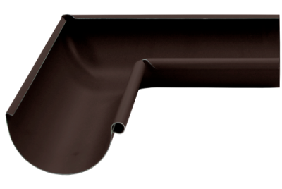 Угол желоба внутренний GL PE Matt 90 гр 125 мм RR 32 темно-коричневый