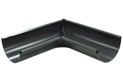 Угол желоба внутренний GL PE 90 гр 125 мм RAL 7024 мокрый асфальт