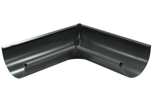 Угол желоба внутренний GL PE 90 гр 125 мм RAL 7024 мокрый асфальт — 2