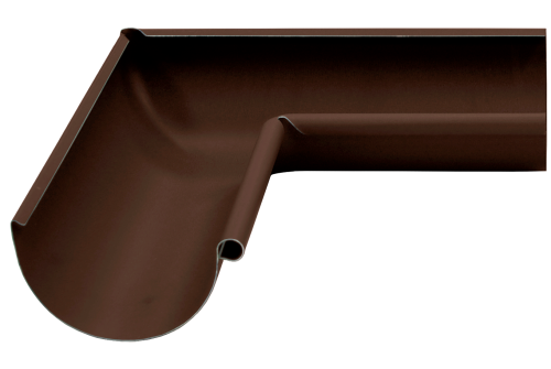 Угол желоба внутренний GL PE Matt 90 гр 125 мм RAL 8017 шоколад — 1