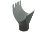 Воронка GL PE Matt 125/90 мм RAL 7024 мокрый асфальт, миниатюра — 0