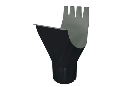 Воронка GL PE Matt 125/90 мм RAL 9005 черный — 1