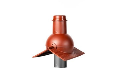 Выход канализации коньковый Krovent Pipe-cone красно-коричневый