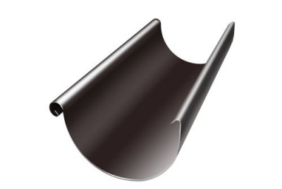 Желоб полукруглый GL PE 125 мм 2 м RR 32 темно-коричневый