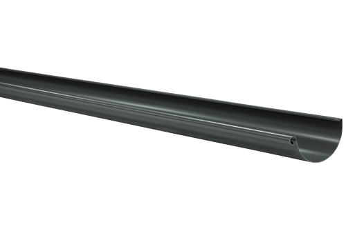 Желоб полукруглый GL PE 125 мм 2 м RAL 7024 мокрый асфальт — 1