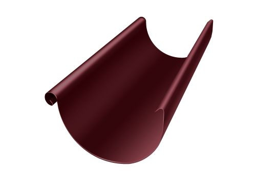 Желоб полукруглый GL PE 125 мм 3 м RAL 3005 красное вино — 1