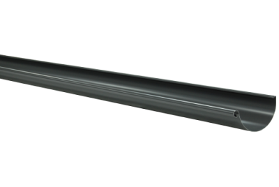 Желоб полукруглый GL PE 125 мм 3 м RAL 7024 мокрый асфальт