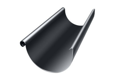 Желоб полукруглый GL PE 125 мм 3 м RAL 7024 мокрый асфальт