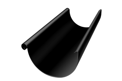 Желоб полукруглый GL PE 125 мм 3 м RAL 9005 черный