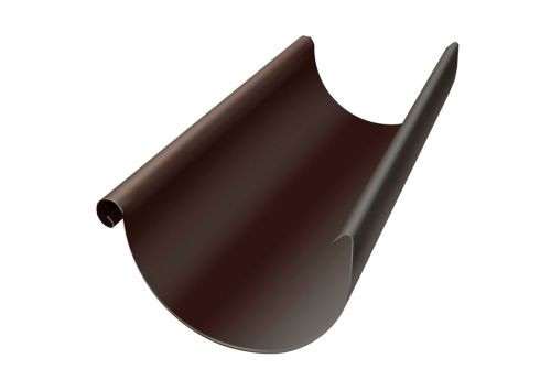 Желоб полукруглый GL PE Matt 125 мм 3 м RAL 8017 шоколад — 1