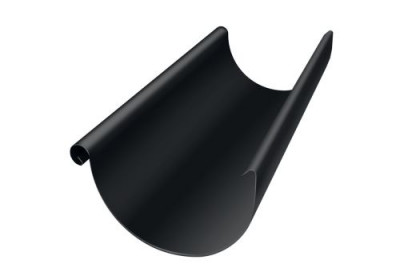 Желоб полукруглый GL PE Matt 125 мм 3 м RAL 9005 черный