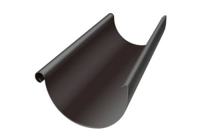 Желоб полукруглый GL PE Matt 125 мм 3 м RR 32 темно-коричневый